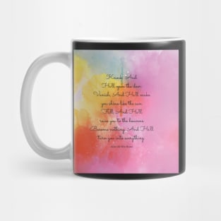 Knock, And He'll open the door. Jalal Ad-Din Rumi Mug